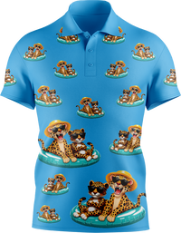 Chillin Cheetah  Men's Short Sleeve Polo 2