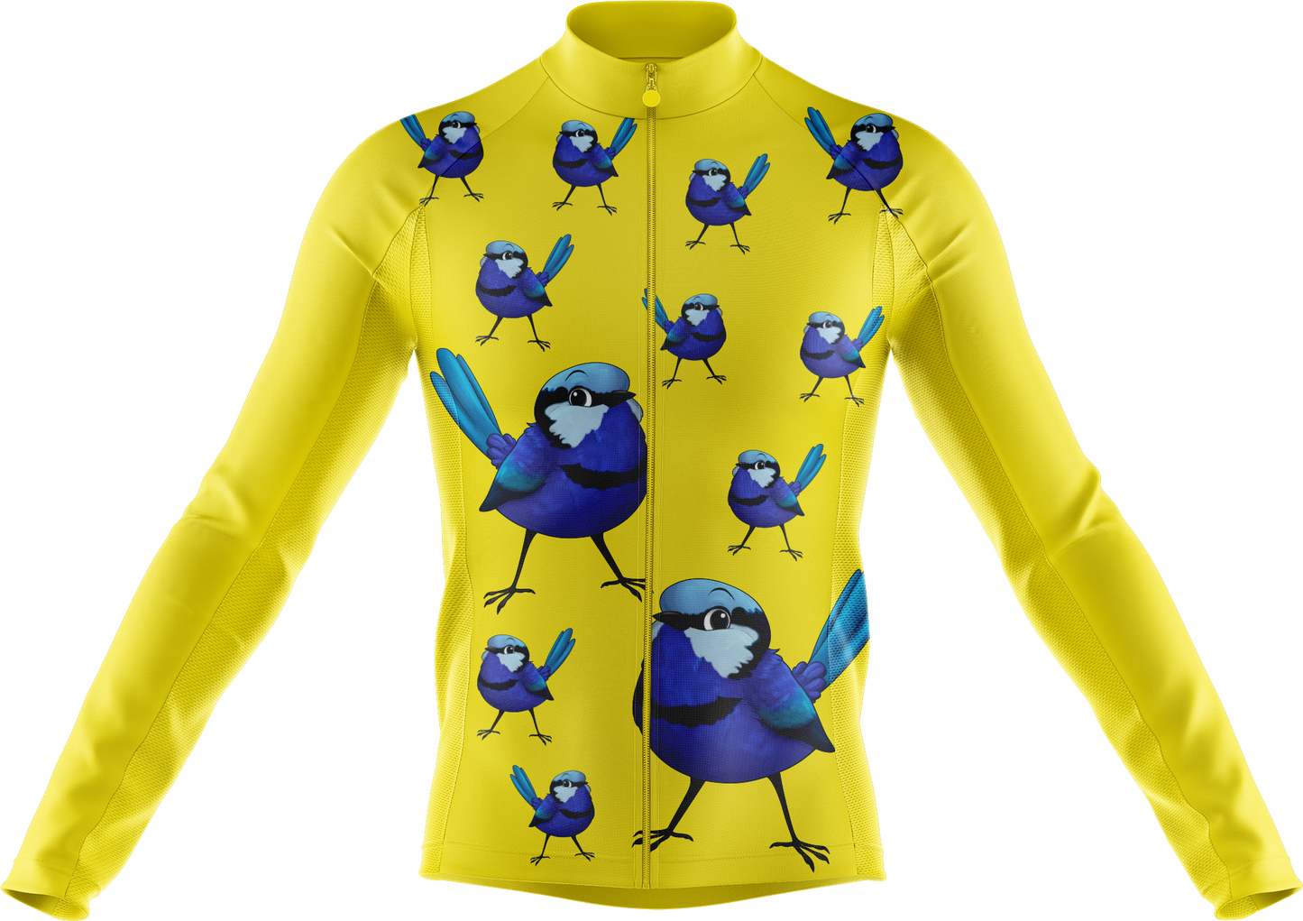 Blue Wren Cycling Long Sleeves Shirt