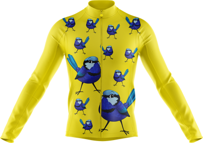 Blue Wren Cycling Long Sleeves Shirt