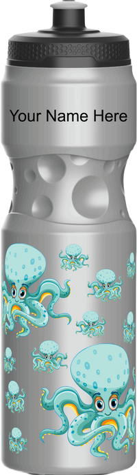 Octopus without beer Water Bottles 6