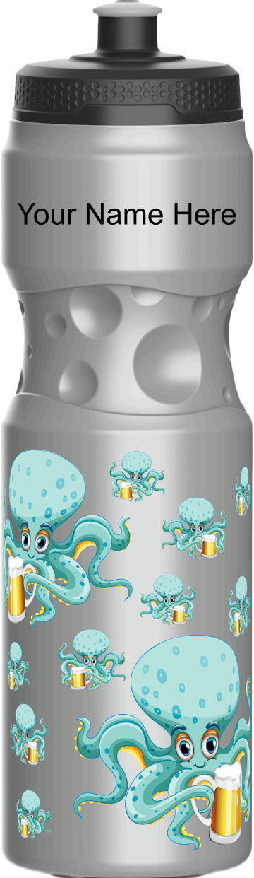 Octopus with beer Water Bottles