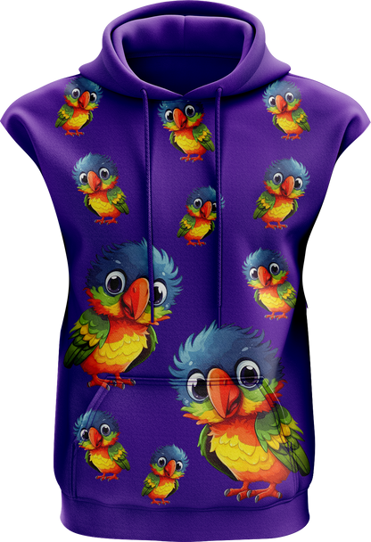 Rainbow Lorikeet Sleeveless Hoodie