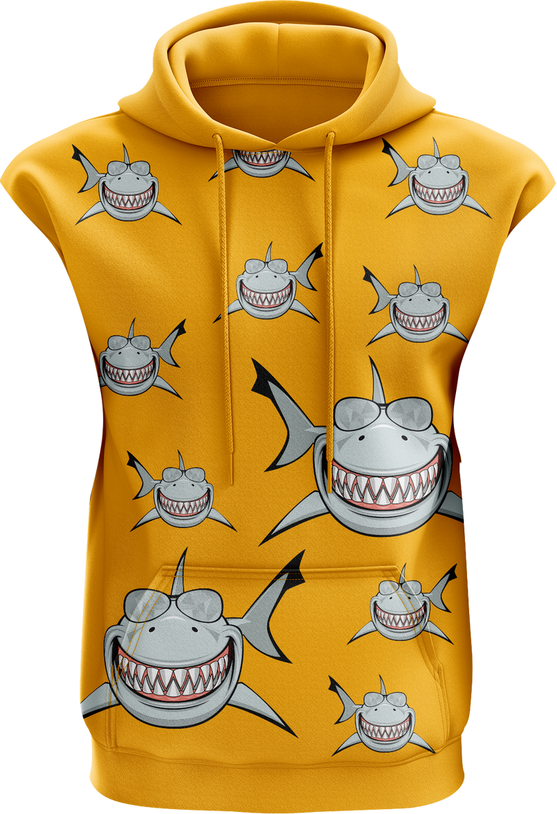 Snazzy Shark Sleeveless Hoodie