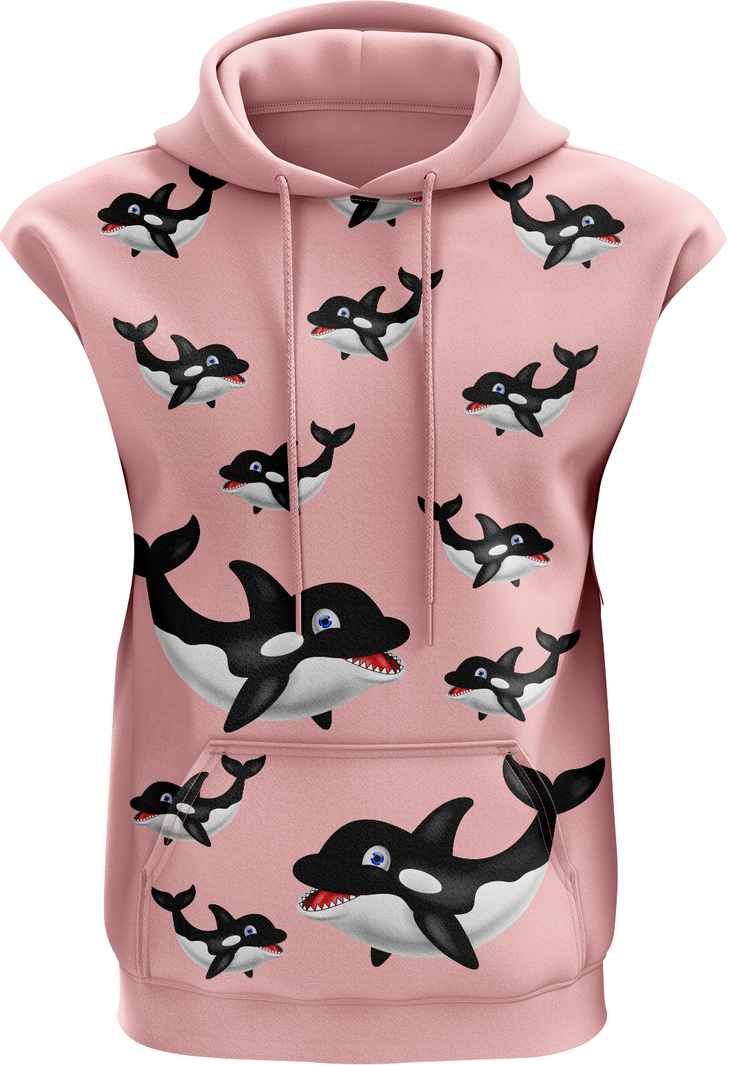 Orca Whale Sleeveless Hoodie