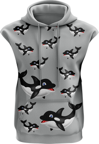 Orca Whale Sleeveless Hoodie 1