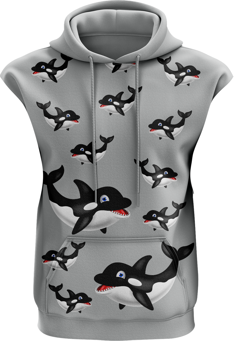 Orca Whale Sleeveless Hoodie