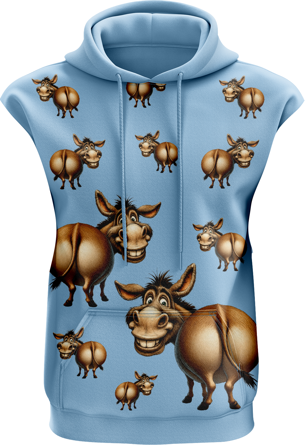 Donkey Sleeveless Full Hoodie