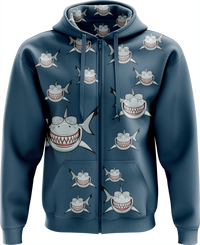 Snazzy Shark Full Zip Hoodies Jacket 1