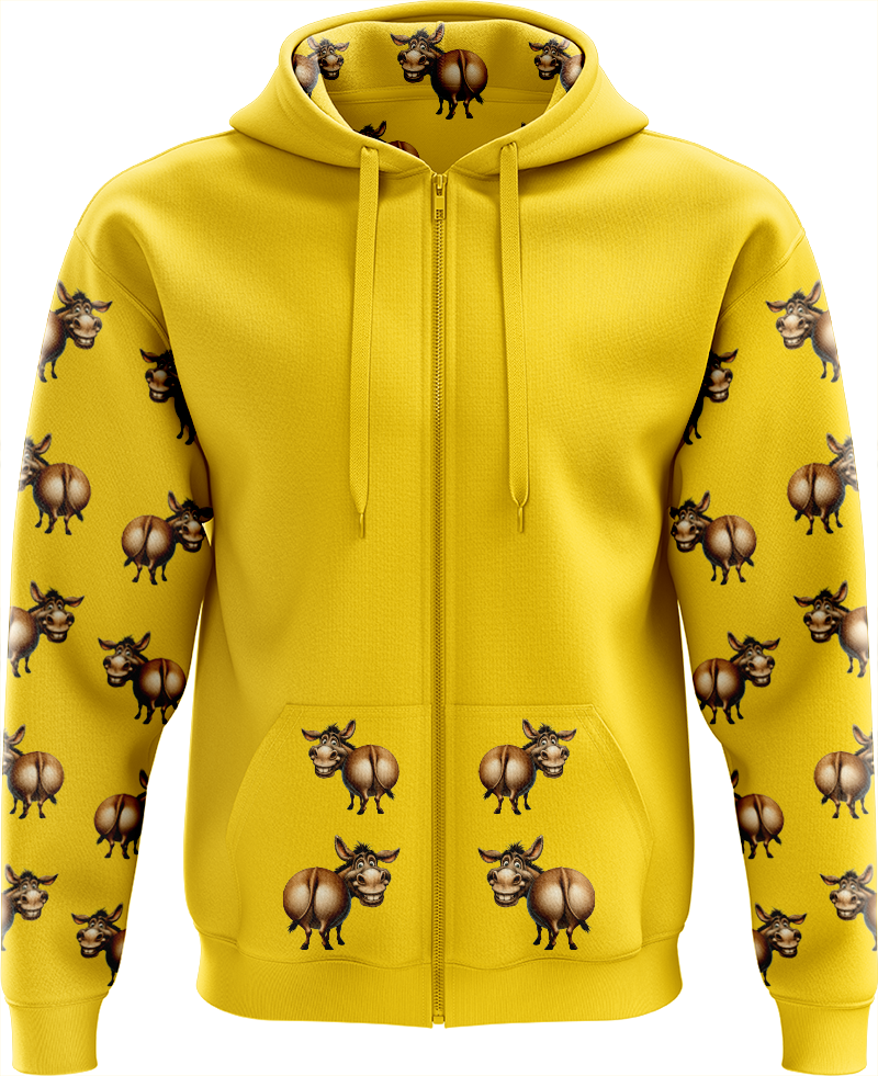 Donkey Full Zip Sleeve Printed Hoodies Jacket