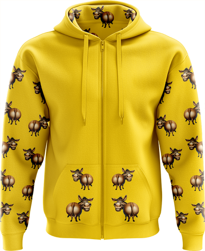 Donkey Full Zip Sleeve Printed Hoodies Jacket