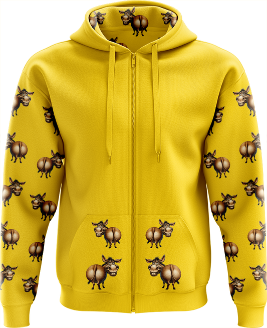 Donkey Full Zip Sleeve Printed Hoodies Jacket