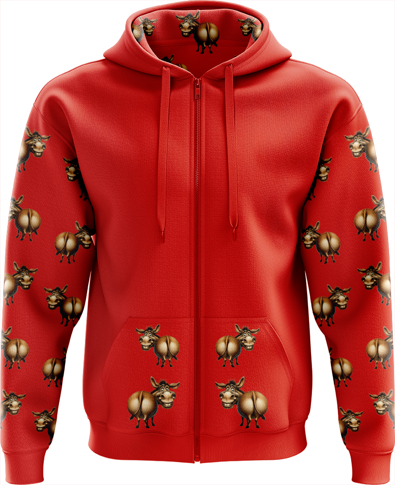 Donkey Full Zip Sleeve Printed Hoodies Jacket