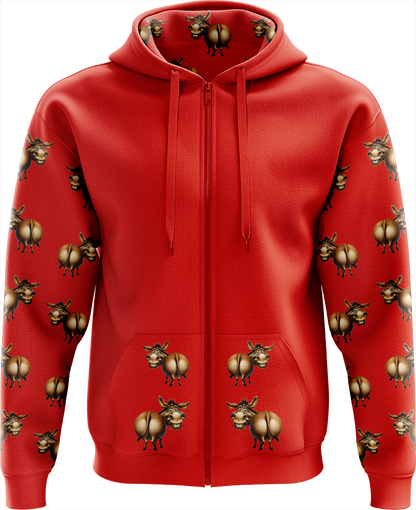 Donkey Full Zip Sleeve Printed Hoodies Jacket
