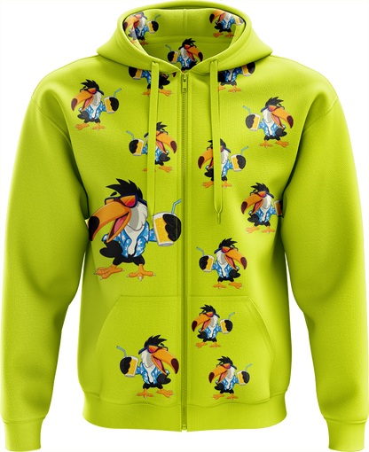 Trendy Toucan Full Zip Hoodies Jacket