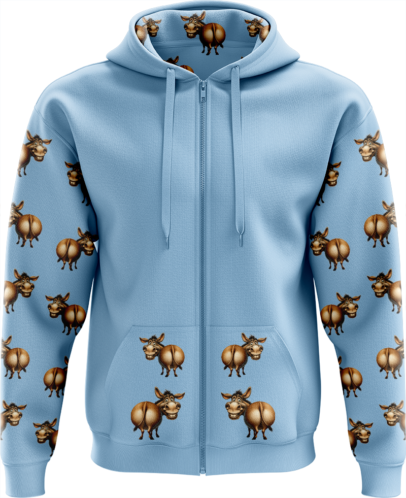 Donkey Full Zip Sleeve Printed Hoodies Jacket