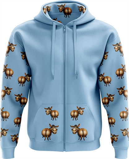 Donkey Full Zip Sleeve Printed Hoodies Jacket