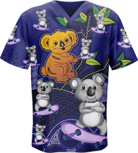 Indigenous Skater Koala Scrubs 2