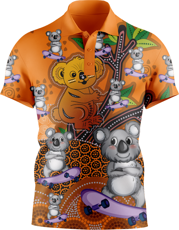 Koala Indigenous Design Men's Short Sleeve Polo