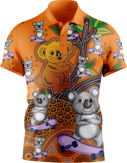 Koala Indigenous Design Men's Short Sleeve Polo