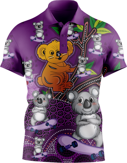 Koala Indigenous Design Men's Short Sleeve Polo