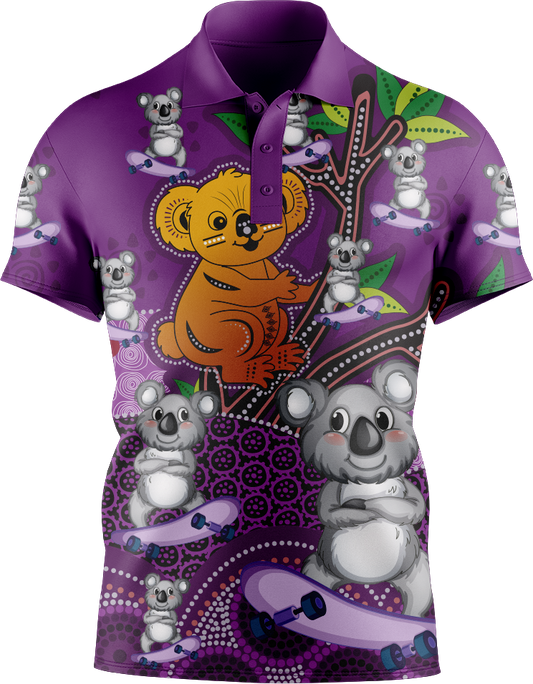 Koala Indigenous Design Men's Short Sleeve Polo