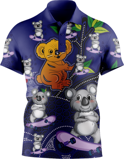 Koala Indigenous Design Men's Short Sleeve Polo