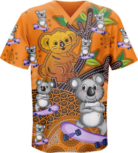 Indigenous Skater Koala Scrubs 3