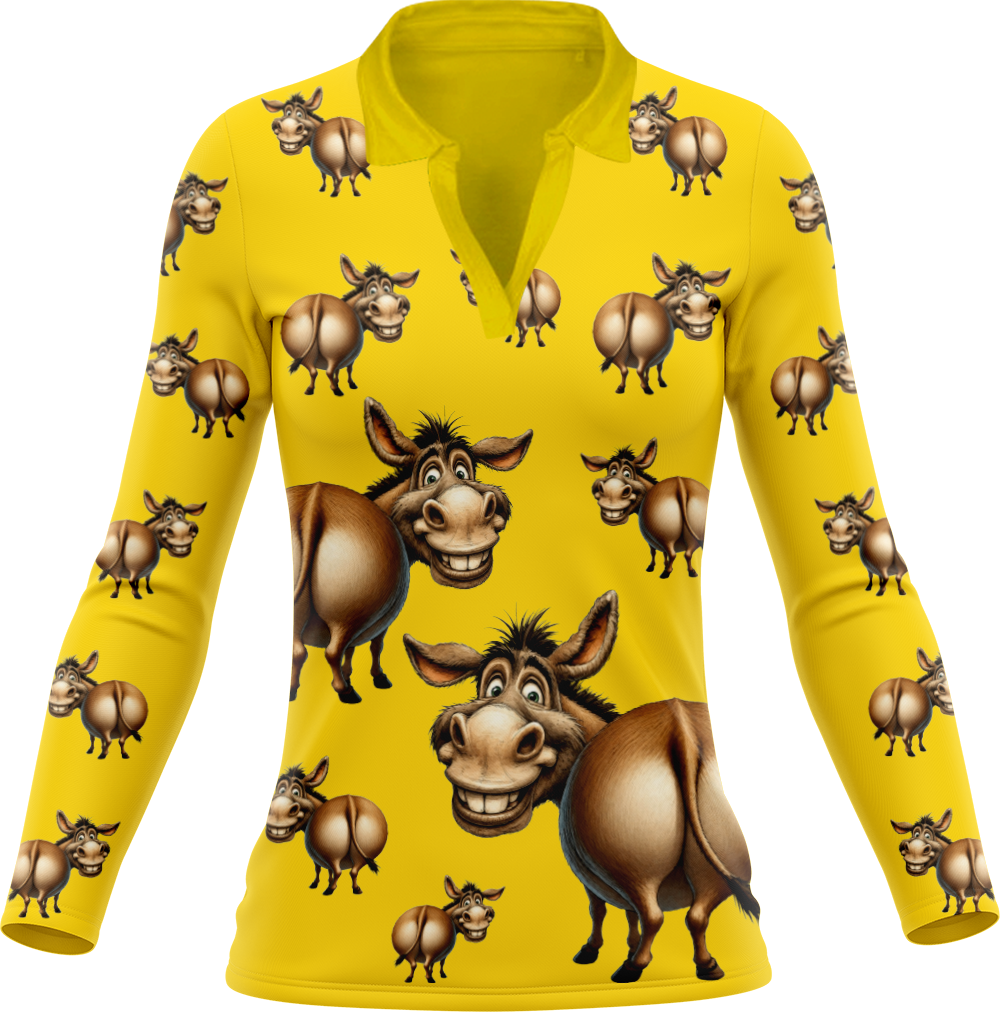 Donkey Ladies Long Sleeve Polo