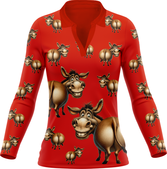 Donkey Ladies Long Sleeve Polo