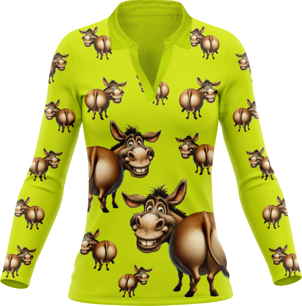 Donkey Ladies Long Sleeve Polo