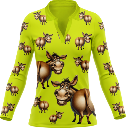 Donkey Ladies Long Sleeve Polo