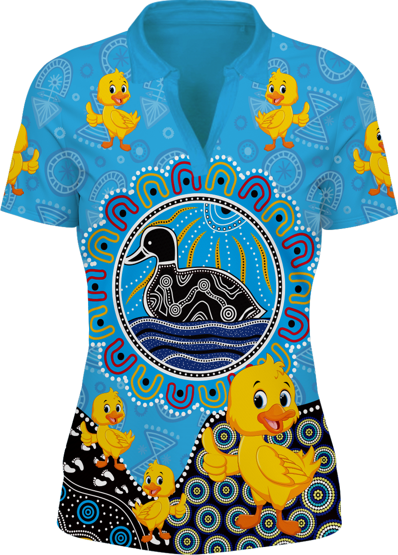 Quack Duck Indigenous Design Women's Short Sleeve Polo