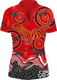 Indigenous Goanna Women's Polo 1