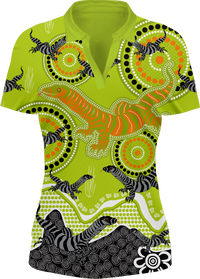Indigenous Goanna Women's Polo 3