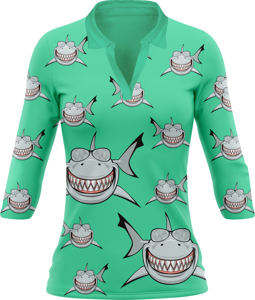 Snazzy Shark Women's Polo