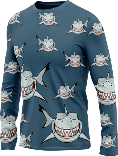 Snazzy Shark Rash Shirt Long Sleeve