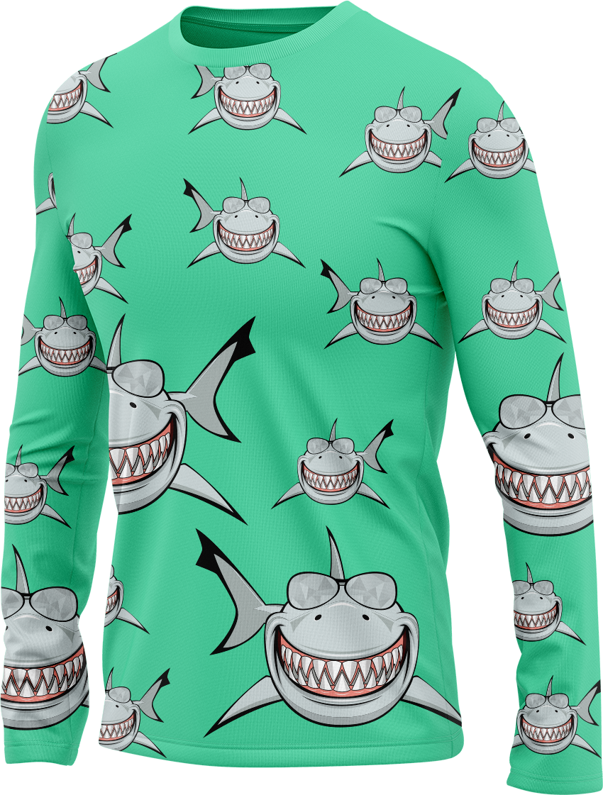 Snazzy Shark Rash Shirt Long Sleeve