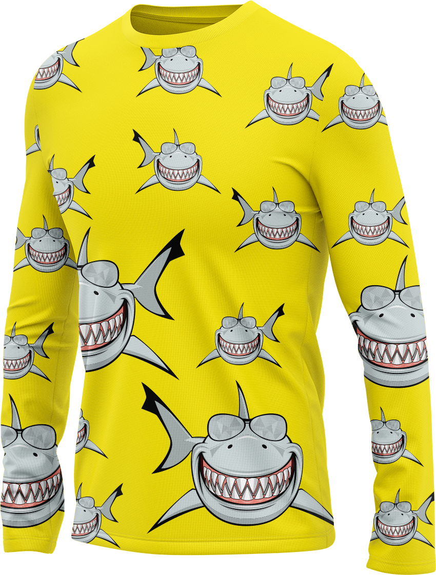 Snazzy Shark Rash Shirt Long Sleeve