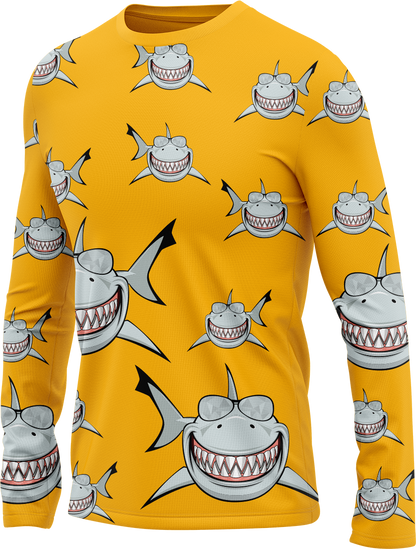 Snazzy Shark Rash Shirt Long Sleeve