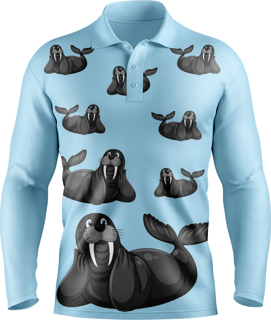 Sassy SeaLion Men's Long Sleeve Polo