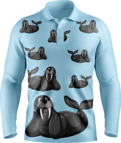 Sassy SeaLion Men's Long Sleeve Polo