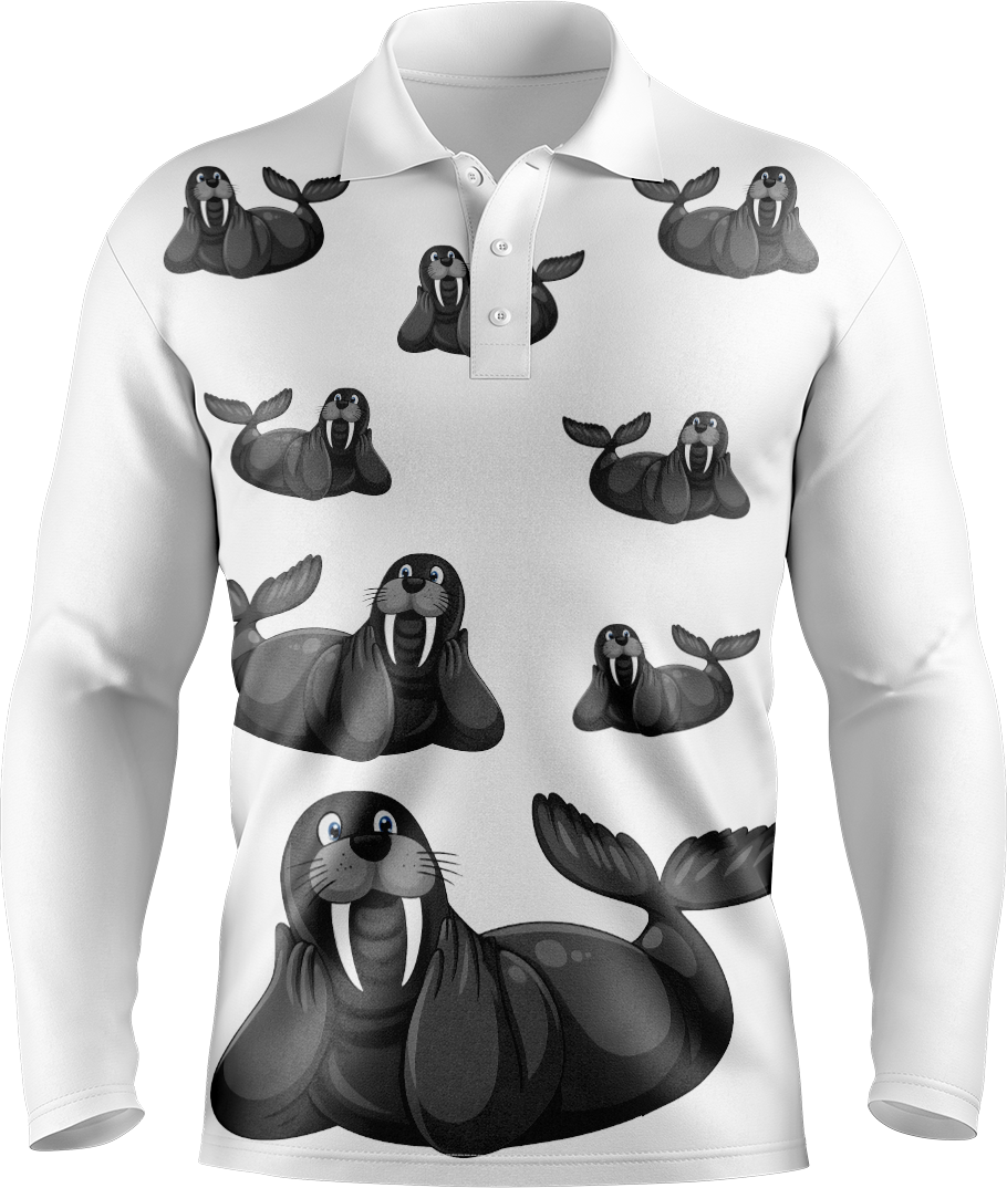 Sassy SeaLion Men's Long Sleeve Polo