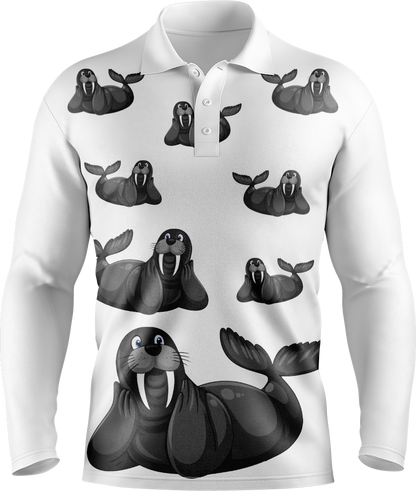 Sassy SeaLion Men's Long Sleeve Polo