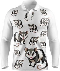 Pesky Possum Men's Long Sleeve Polo 1