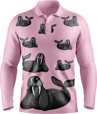 Sassy SeaLion Men's Long Sleeve Polo 4