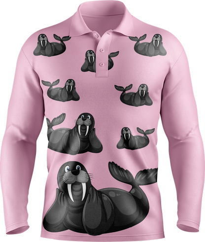 Sassy SeaLion Men's Long Sleeve Polo