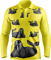 Sassy SeaLion Men's Long Sleeve Polo 1