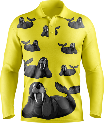 Sassy SeaLion Men's Long Sleeve Polo