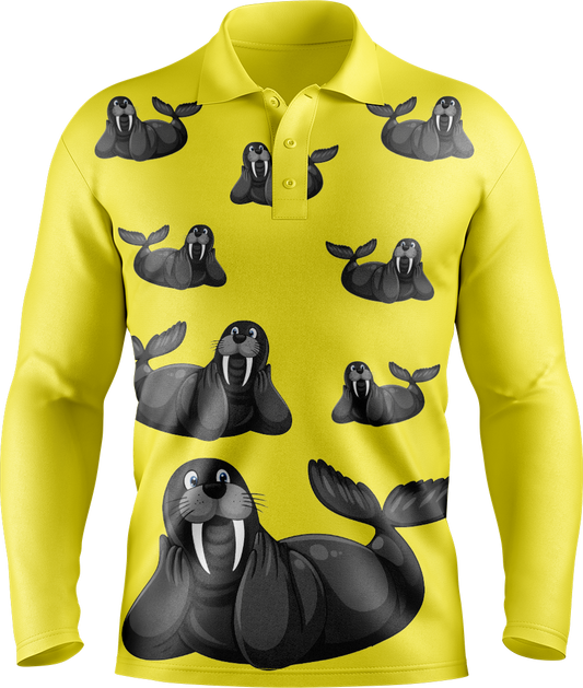 Sassy SeaLion Men's Long Sleeve Polo