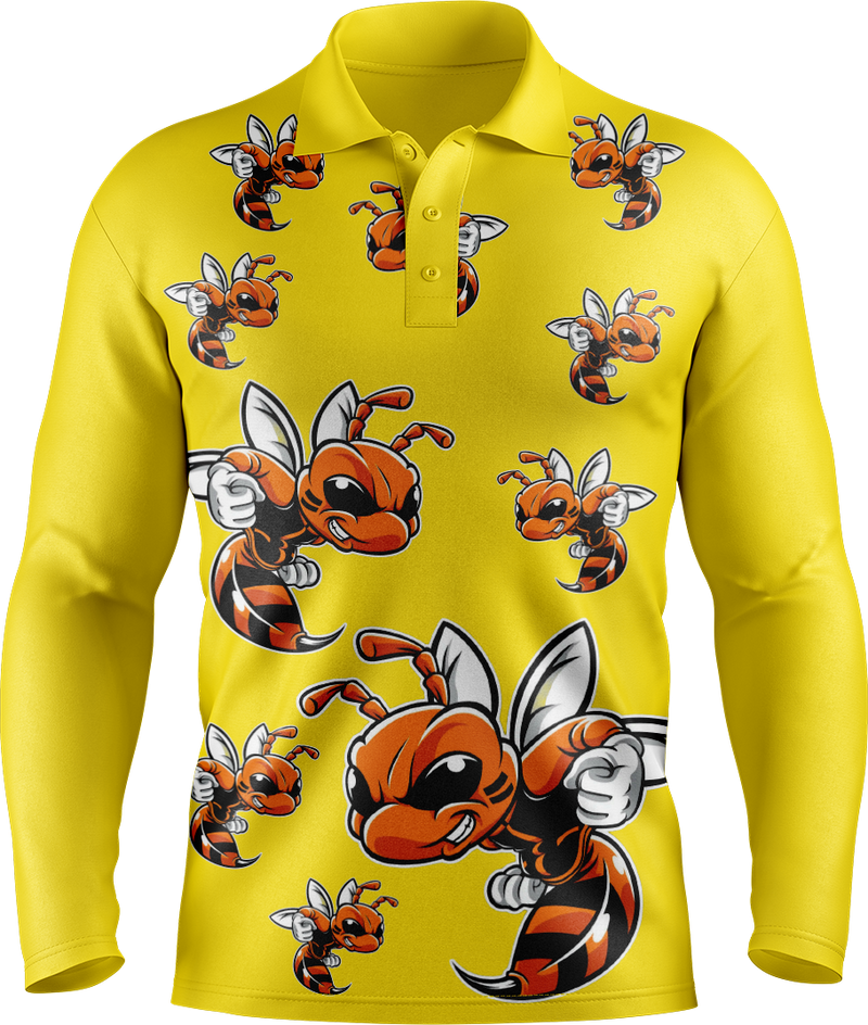 Chinchilla Wasp Long Sleeve Polo
